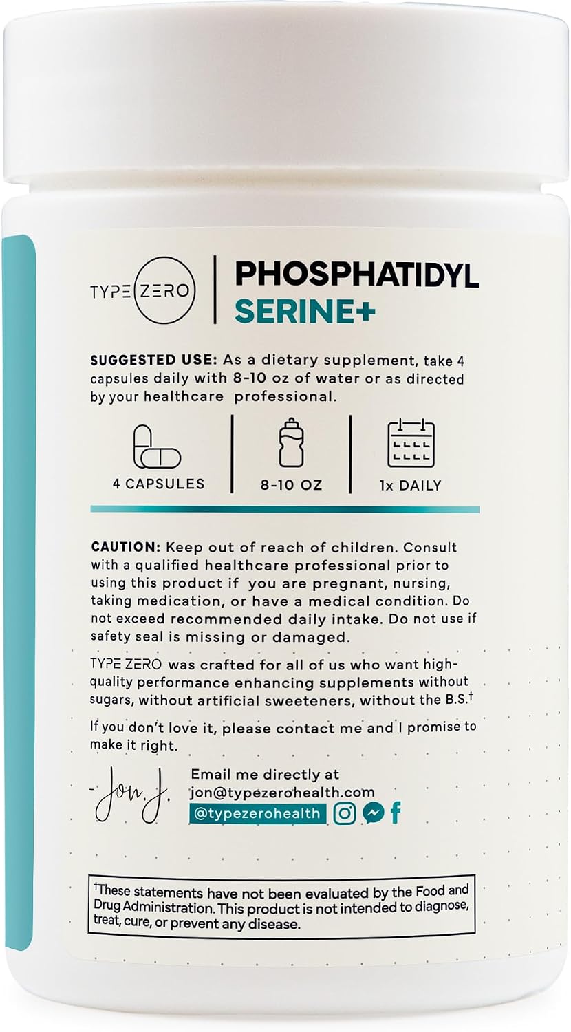 Type Zero Phosphatidylserine 3X Strength Nootropics Brain Support Supplement with Alpha GPC, Huperzine A - görsel 9