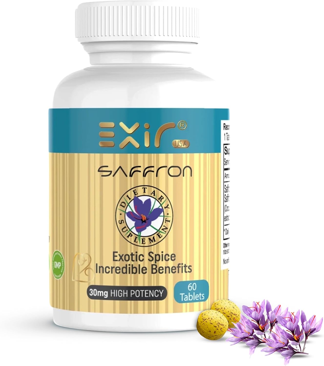 Saffron Dietary Supplement - Mood Support - Naturally Feel Upbeat - No Withdrawal Effects - Greater Emotional Wellbeing - 100% Herbal and Natural, 180 Tablets - görsel 8