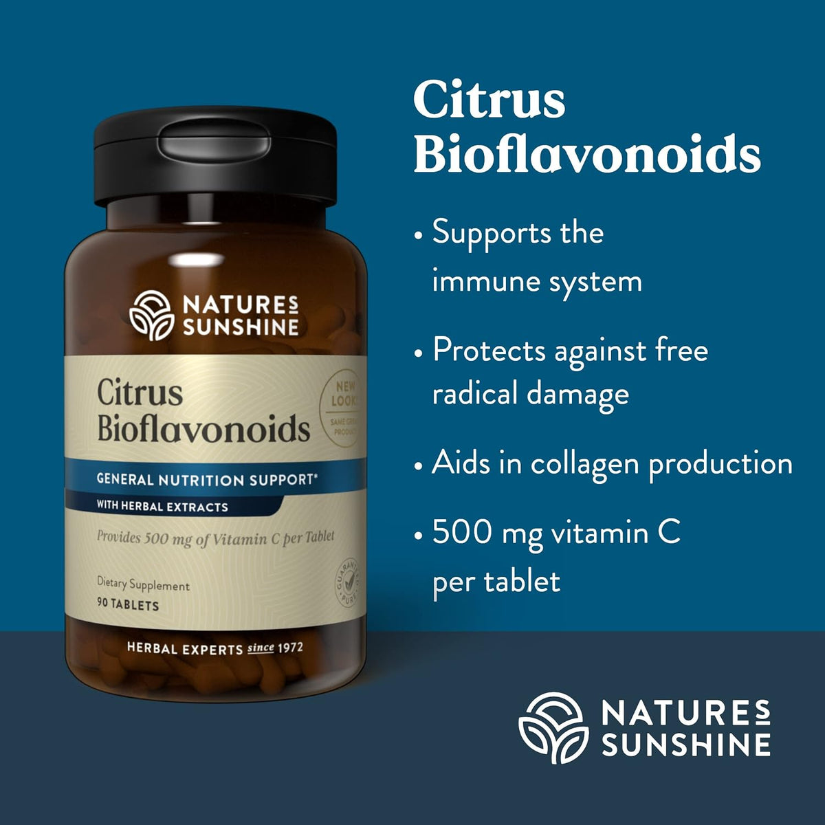 Nature's Sunshine Vitamin C with Citrus Bioflavonoids - 500 mg, 90 Tablets - görsel 4
