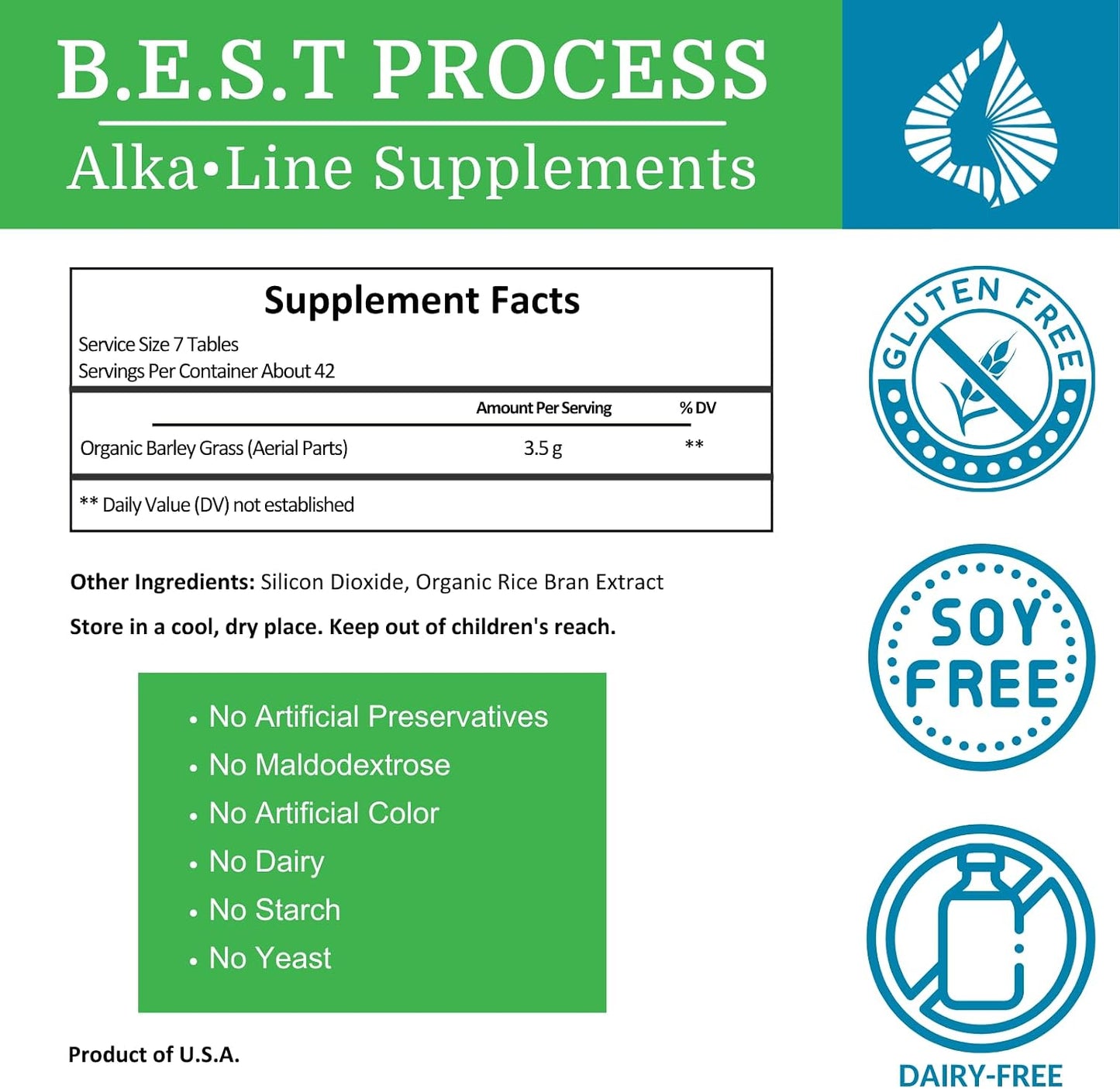 Alka•Green Tablets – Organic Barley Grass Supplement by Morter HealthSystem - görsel 3