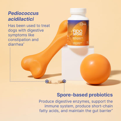 Microbiome Labs Fidospore Dog Probiotics – Spore-Forming Digestive & Immune Support (30 Capsules)