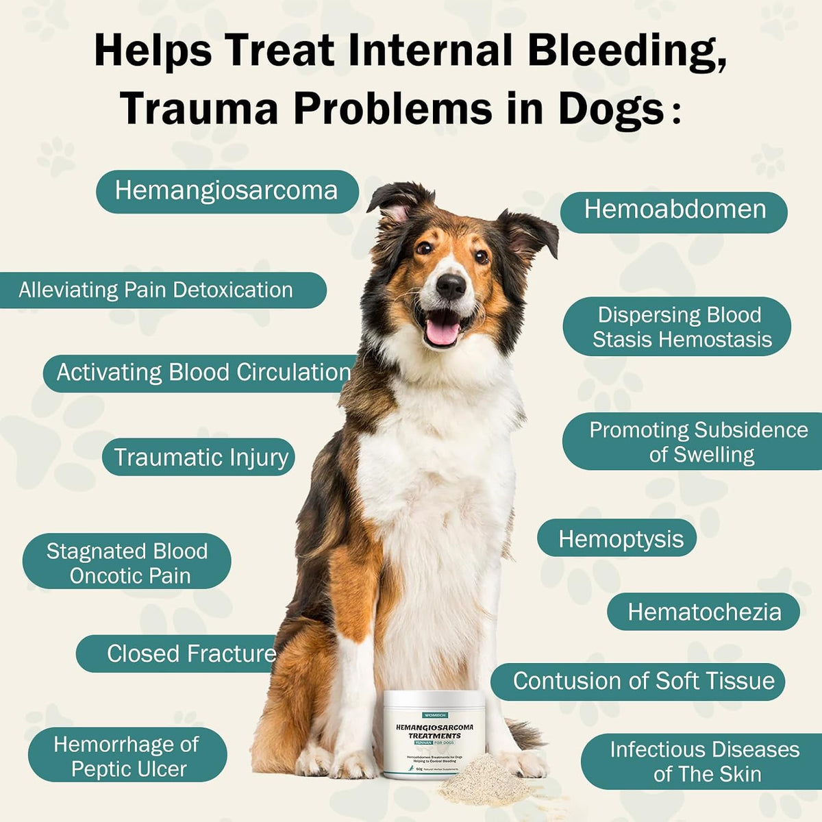 Quick Stop Bleeding for Dogs - Natural Yunnan Sanqi Powder (60g) - görsel 2