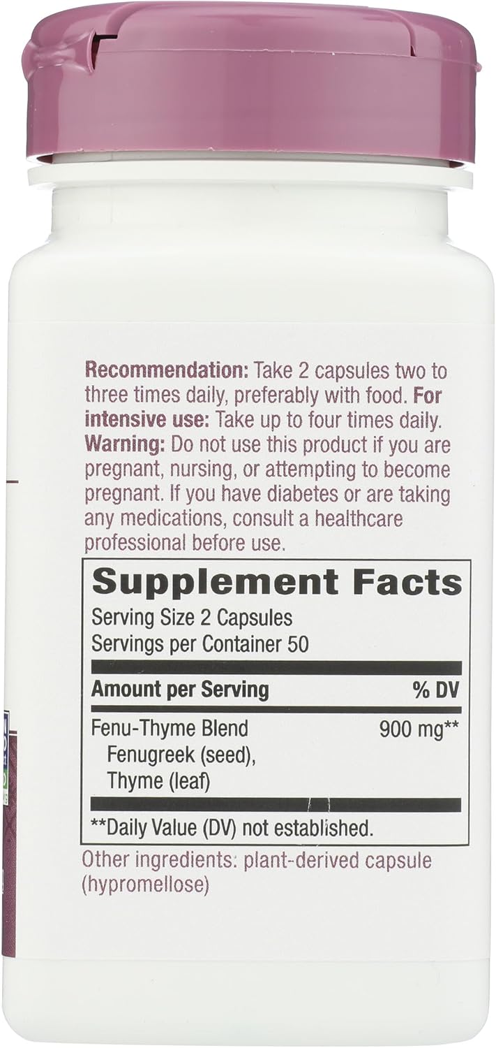 Nature's Way Fenu-Thyme, 900 mg, 100 Vegan Capsules - görsel 7