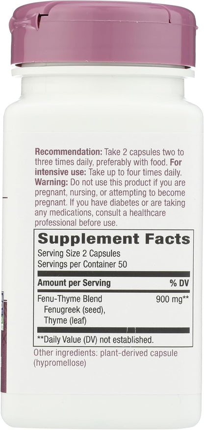 Nature's Way Fenu-Thyme, 900 mg, 100 Vegan Capsules