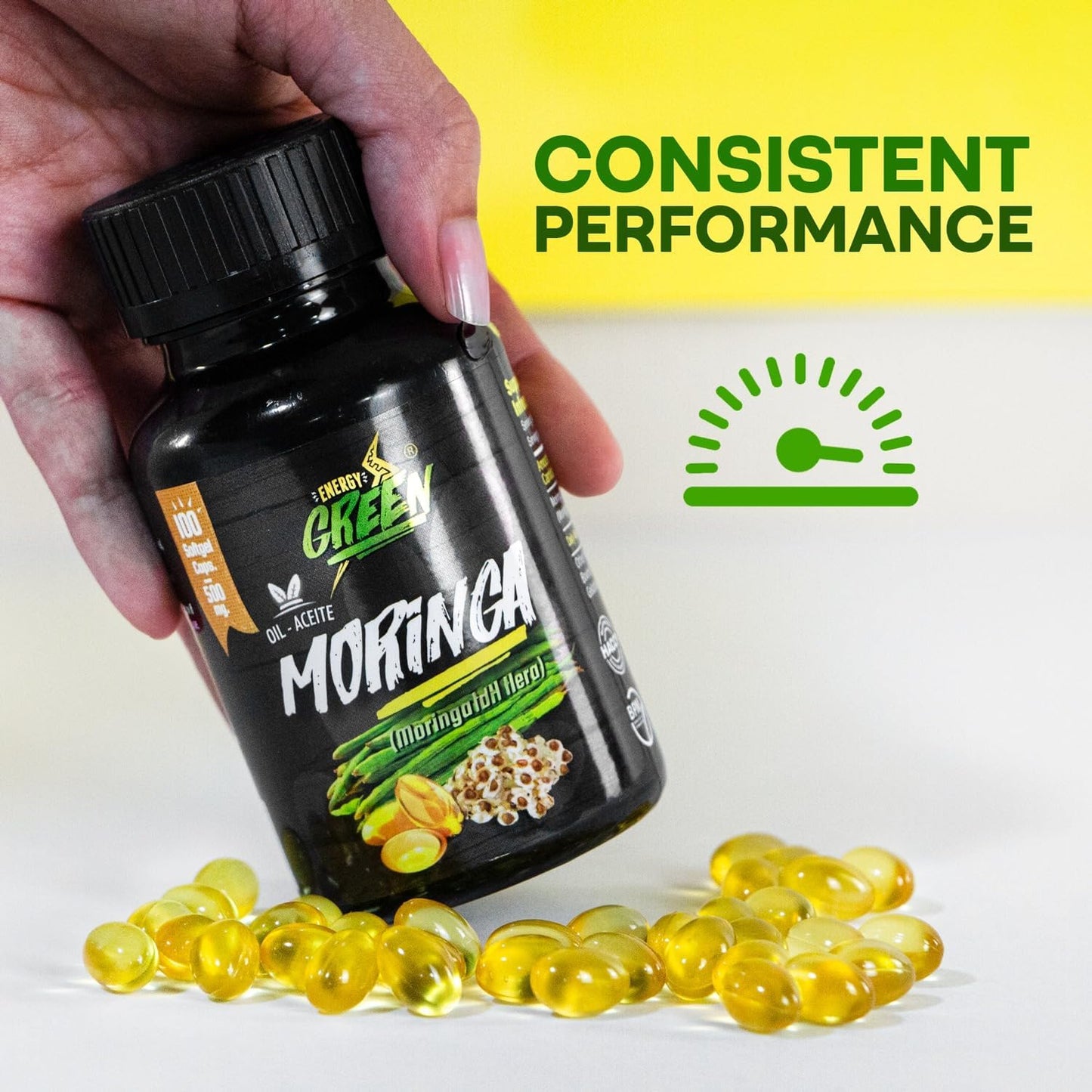 Moringa Seed Oil Soft gel capsules, 100% Pure, Cold-Pressed from Moringa Oleifera Seeds, Vegan, Non-GM, Natural Antioxidant Superfood, 1000mg per Serving – 100 Capsules - görsel 8