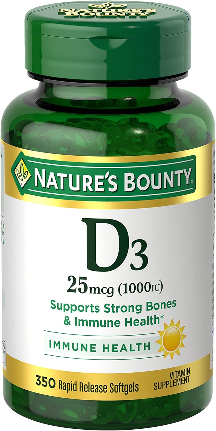 Nature's Bounty Vitamin D3 1000 IU Softgels - görsel 1