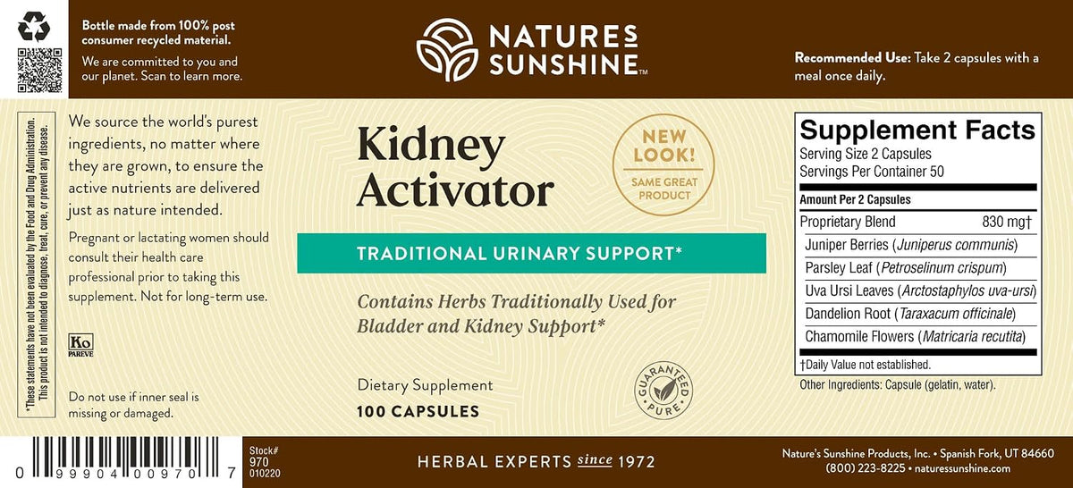 Nature's Sunshine Kidney Activator - 100 Capsules - görsel 6