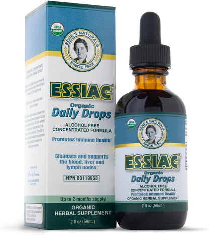 Essiac Original Tea USDA Organic Daily Drops – Alcohol-Free Concentrated Formula, 59ml