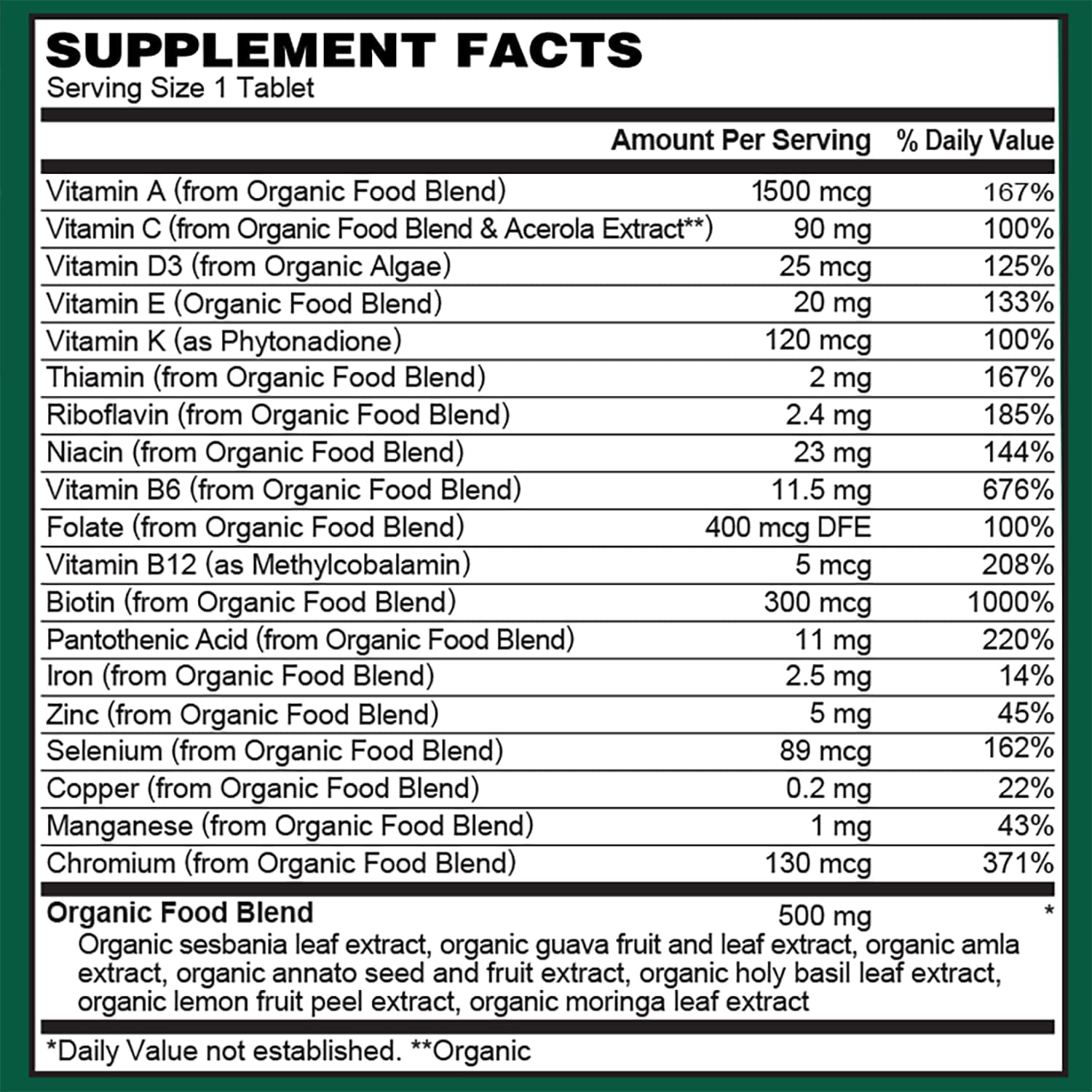 PlantFusion Organic Multivitamin for Women with Iron – One-a-day Vegan Whole Food Blend for Energy & Immune Support – 30 Tablets - görsel 7