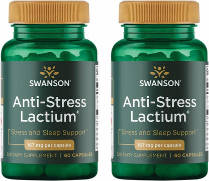 Swanson Women's Anti-Stress Formula with Lactium – 60 Capsules for Stress Relief, Relaxation and Sleep Support