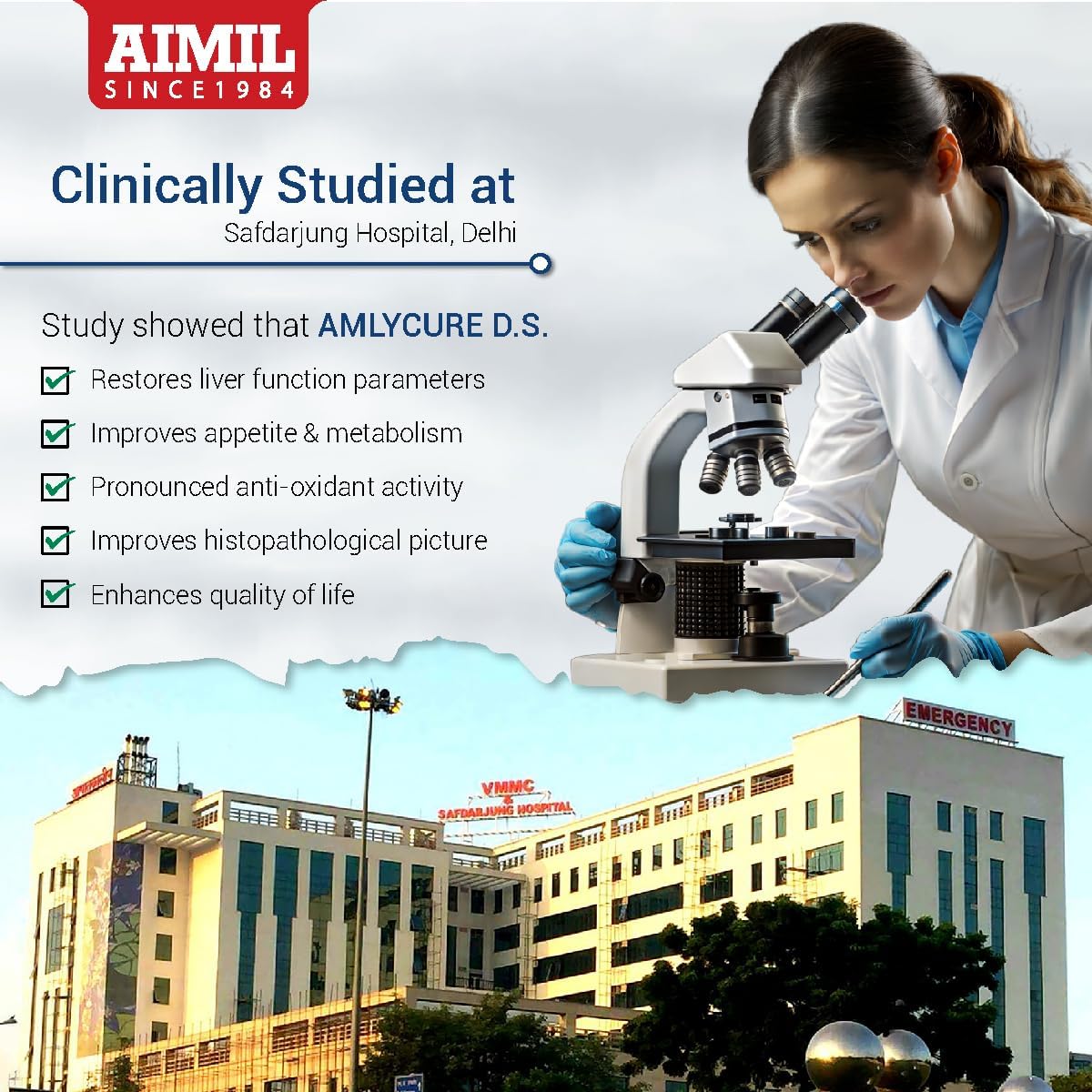 AIMIL Amlyvcure D.S Capsules – Liver Support Ayurvedic Supplement (20 Tablets x 2) - görsel 6