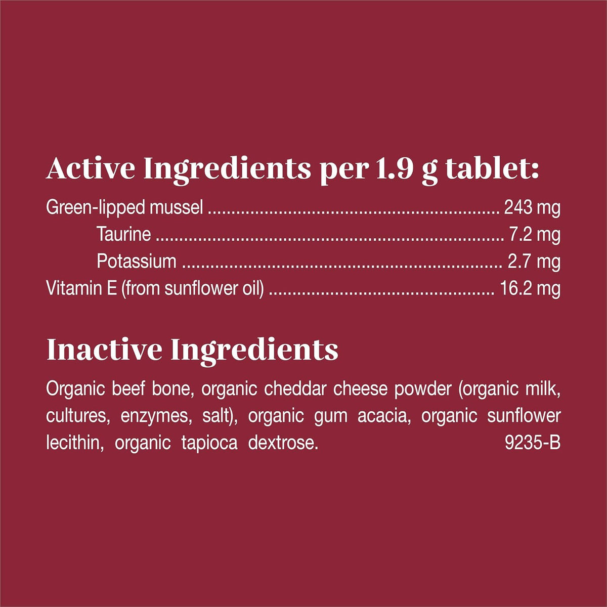 EverRoot Dog Heart Health Chewable Tablets with Taurine and Green-Lipped Mussels - görsel 5