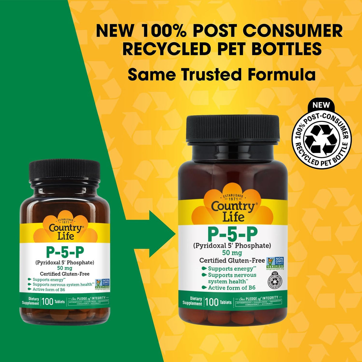 Country Life P-5-P Vitamin B6 – Bioavailable Pyridoxal-5-Phosphate – 100 Capsules - görsel 8