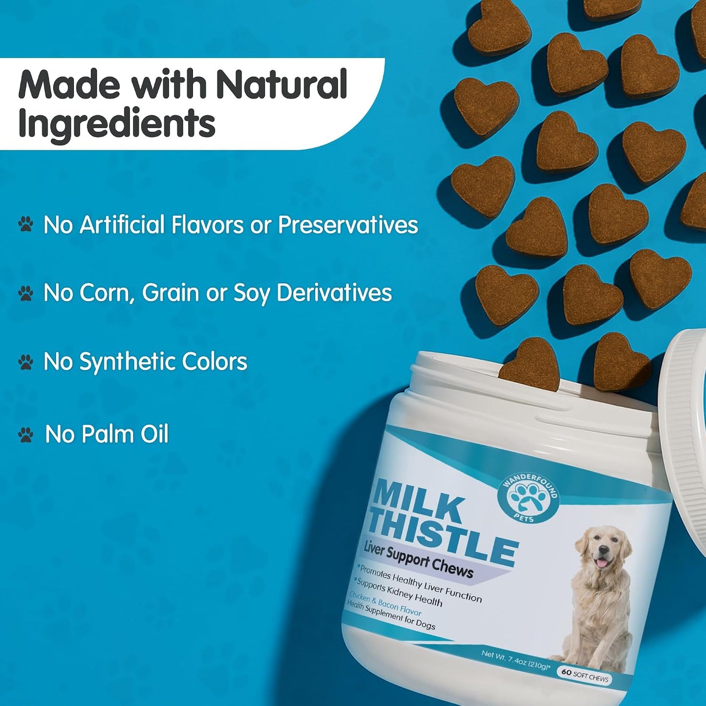 Wanderfound Pets Milk Thistle for Dogs – Liver Support Soft Chews - görsel 7