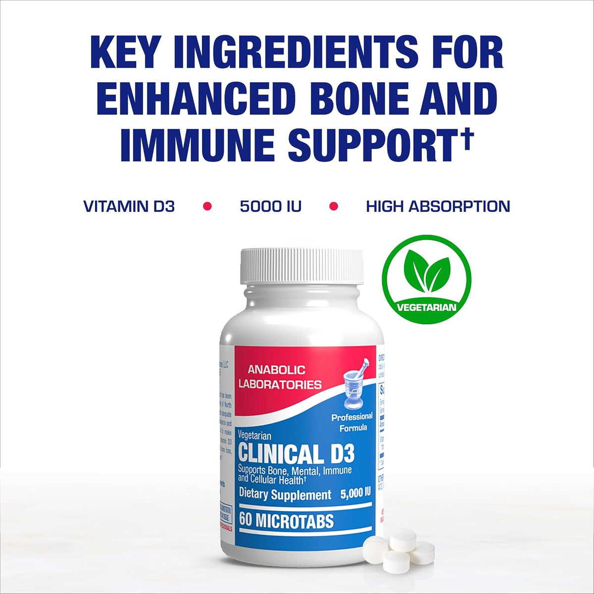 High Strength Vitamin D3 5000 IU - Clinical Formula Vitamin D Supplement for Men and Women - görsel 6
