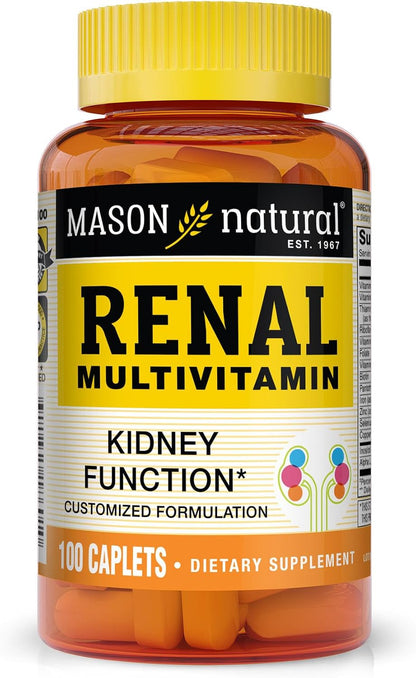 MASON NATURAL Renal Multivitamin with ALA & B Vitamins, 100-Day Supply