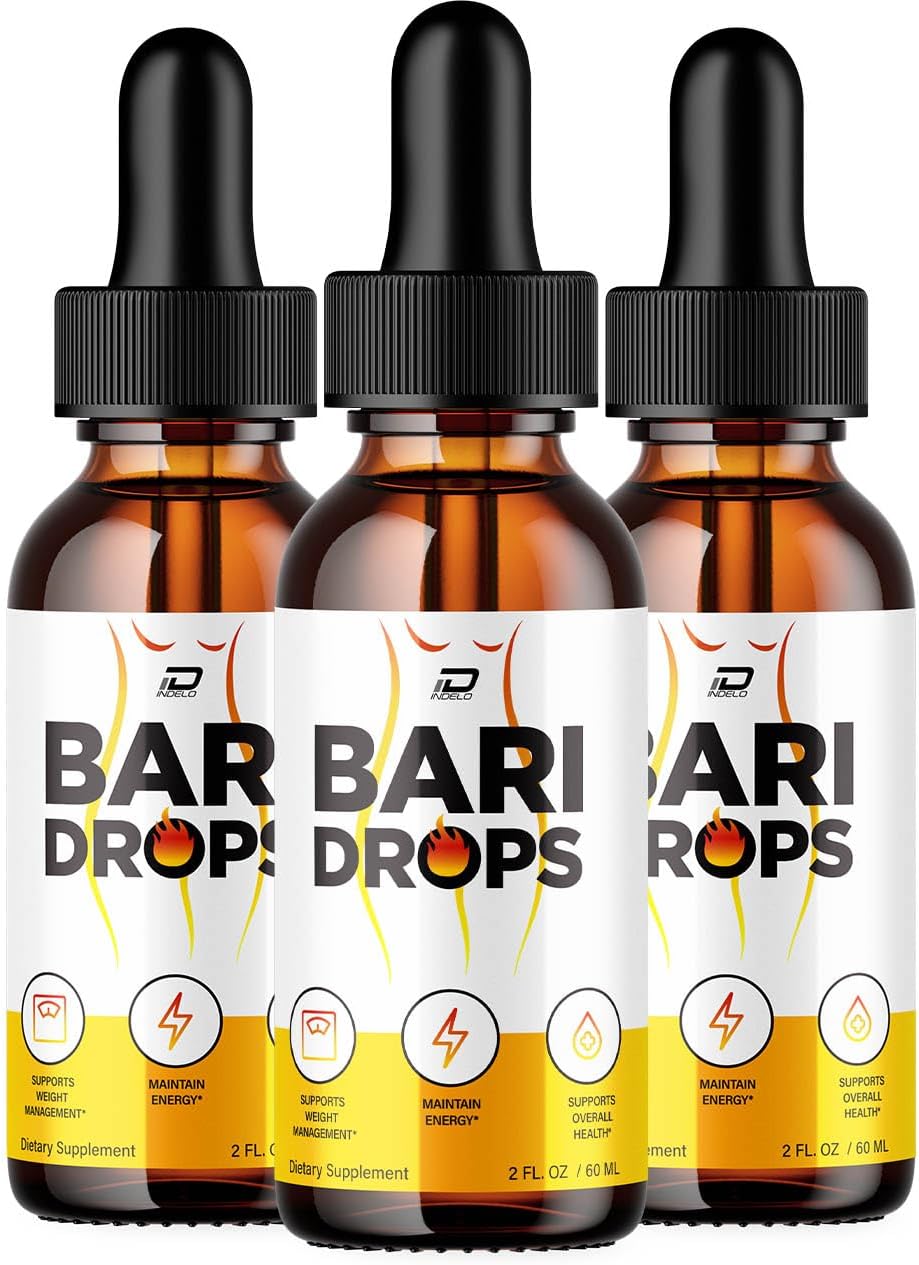 Bari Drops Liquid Supplement - Natural Formula for Fitness Goals and Active Lifestyle Support (3-Pack - 3 Month Supply) - görsel 1