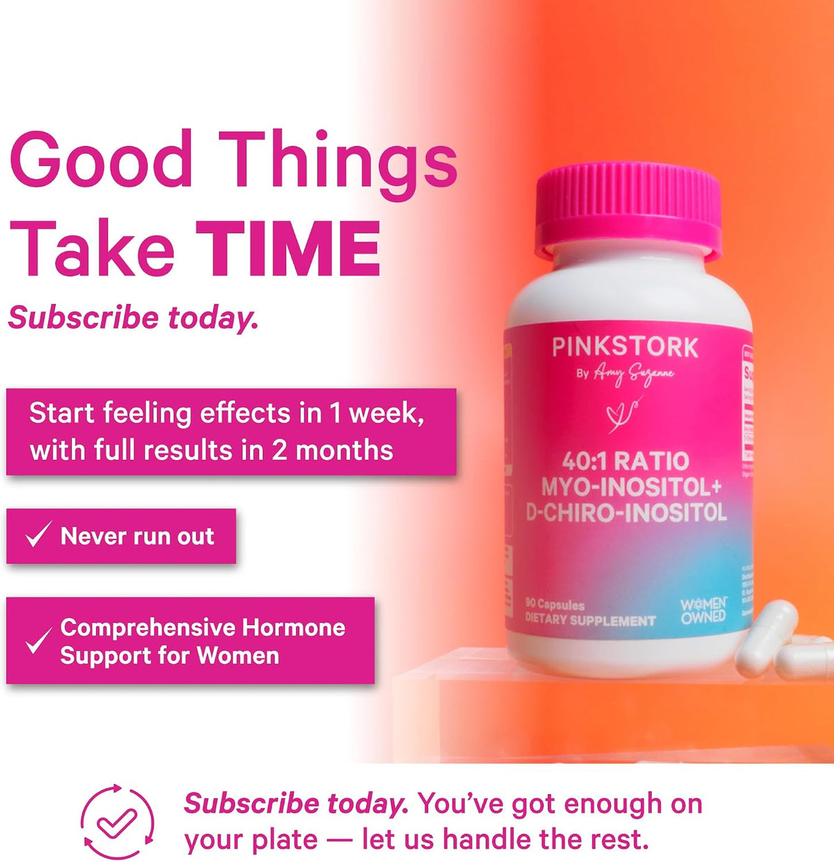Pink Stork Inositol Supplement for Women, 40:1 Myo & D-Chiro, 30 Servings - görsel 4