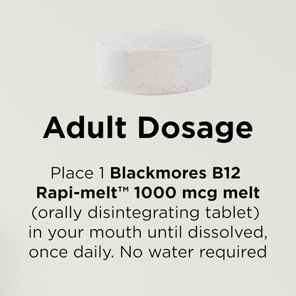 Blackmores B12 Rapi-Melt 1000mcg Cherry 60 Melts