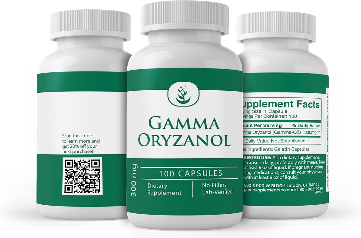 PURE ORIGINAL INGREDIENTS Gamma Oryzanol 100 Capsules – No Additives, Lab Verified - görsel 4