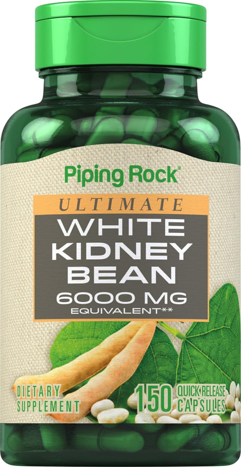 Piping Rock White Kidney Bean Extract | 150 Capsules | Non-GMO & Gluten-Free Supplement - görsel 1