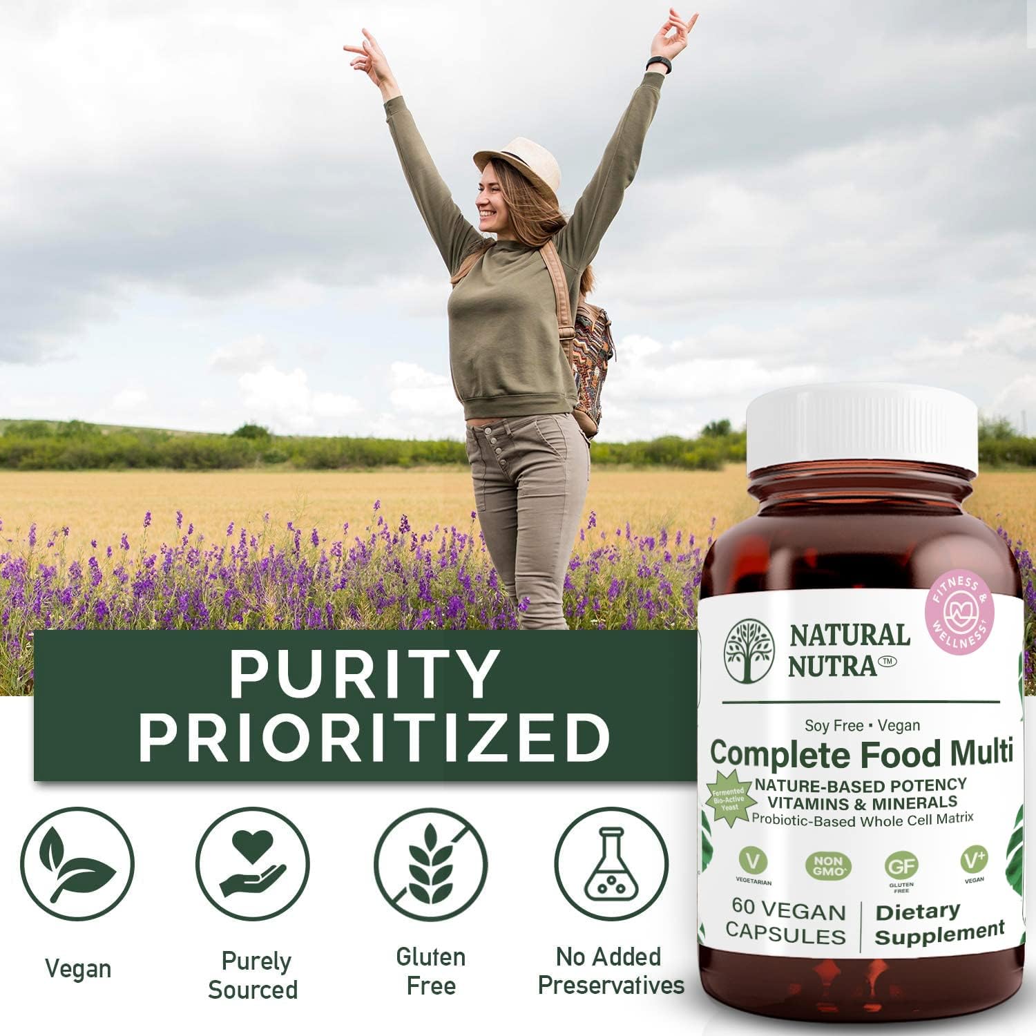 Natural Nutra Whole Food Complete Multivitamin and Mineral for Women and Men - görsel 4