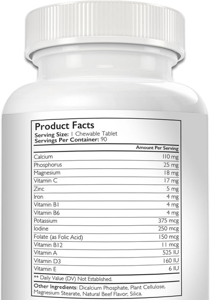 Prenatal Vitamins for Dogs – 90 Chewable Tablets | Nutrition Strength