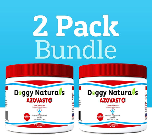 Azovast Plus Kidney Health Supplement for Dogs & Cats, Oral Powder (340 g) - 240 Doses per Jar, 2 Pack