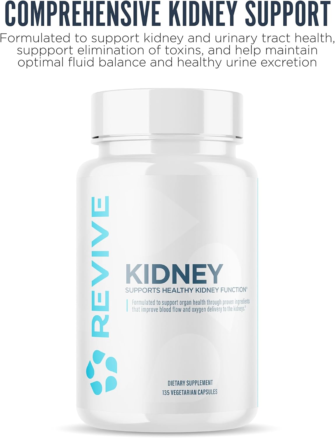 Revive MD Kidney Support Food Supplement – Kidney Cleanse & Detox Capsules for Overall Health & Function – Vegan Friendly, Gluten-Free & Soya-Free (135 Vegetarian Capsules, 45 Servings) - görsel 3