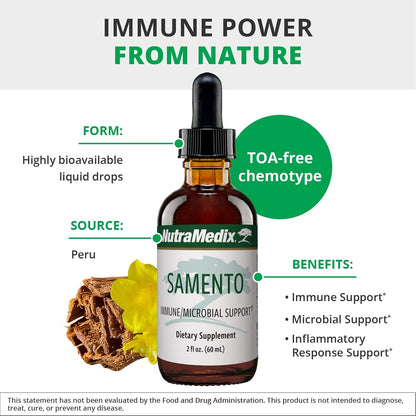 NutraMedix Samento Cat's Claw Tincture – Immune Support Supplement (30 ml)