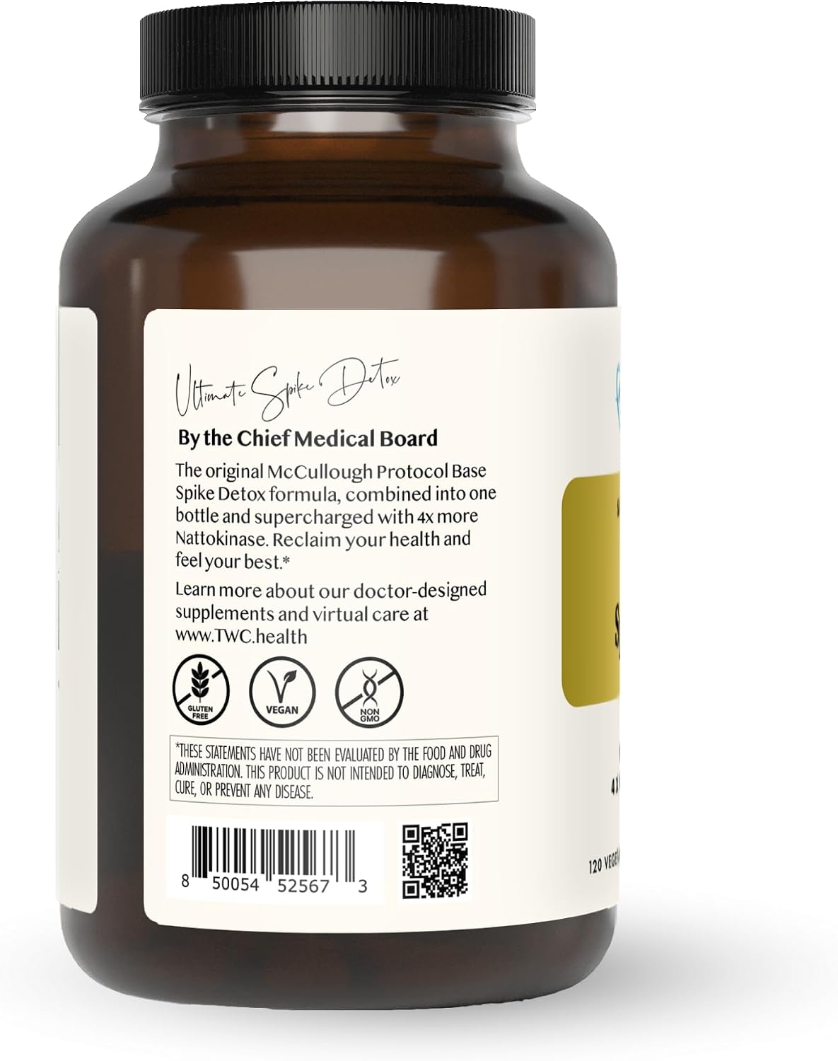 The Wellness Company Ultimate Spike Detox – Dr. McCullough Designed - 3-in-1 Nattokinase, Turmeric & Bromelain Extra Strength (120 Capsules, 30-Day Supply) - görsel 2