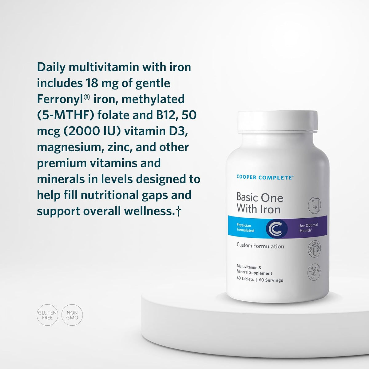 Cooper Complete Basic One Multivitamin with Iron - 60 Tablets (Pack of 2) - görsel 4