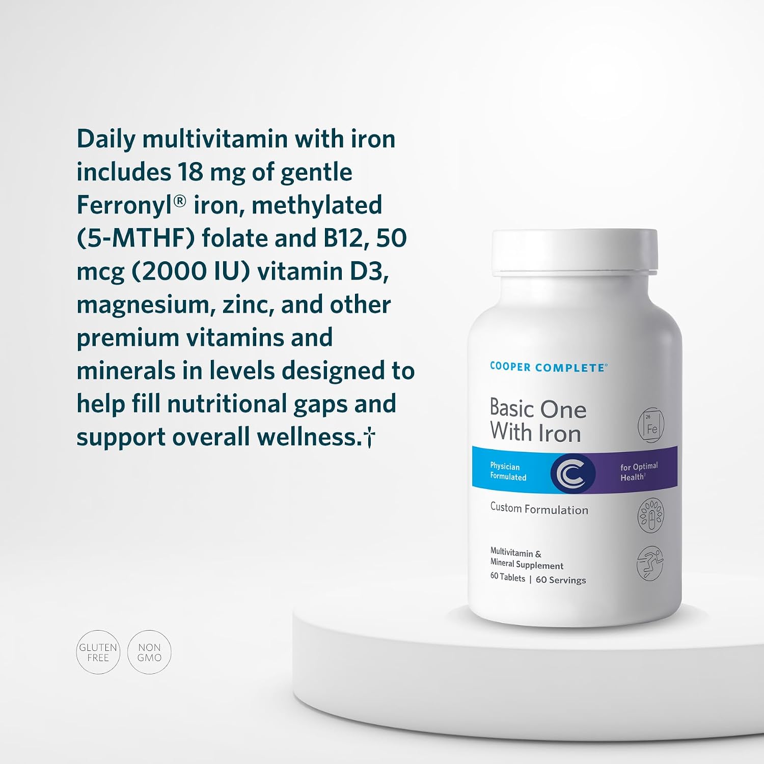 Cooper Complete Basic One Multivitamin with Iron - 60 Tablets (Pack of 2) - görsel 4