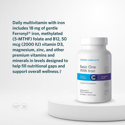 Cooper Complete Basic One Multivitamin with Iron - 60 Tablets (Pack of 2)