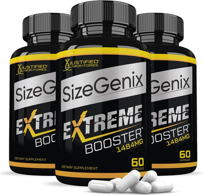 Justified Laboratories (3 Pack) Sizegenix Men’s Health Supplement 1484mg 180 Capsules
