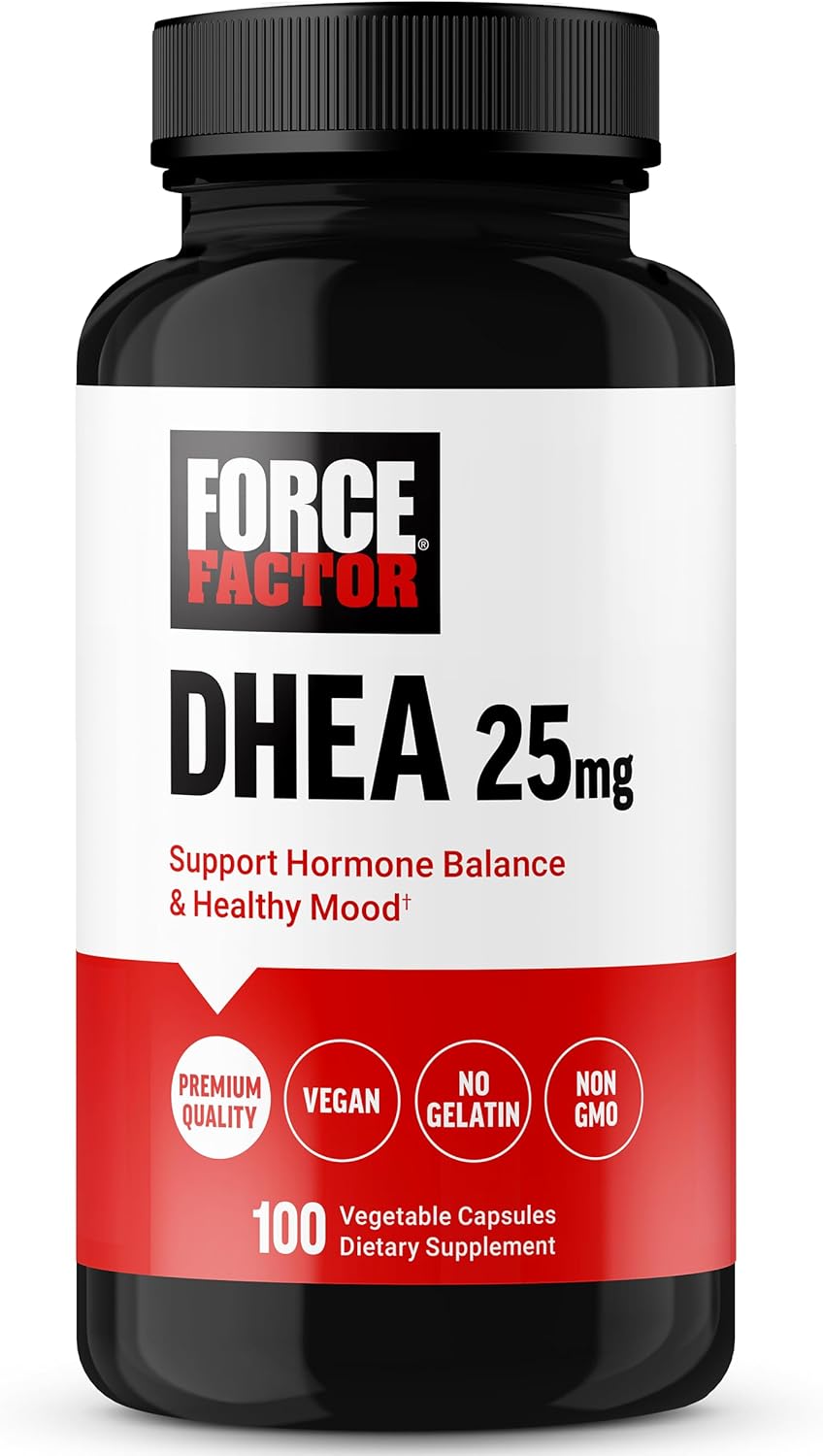 Force Factor DHEA 25mg – Hormone Balance & Mood Support – 100 Vegan Capsules - görsel 1