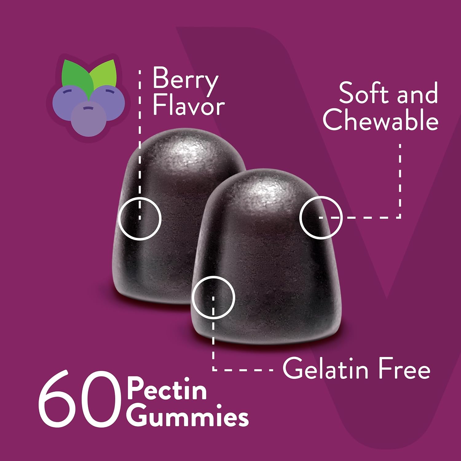 Viteey Prenatal Gummies with Iron, Folic Acid & Choline - 60 Count - görsel 3