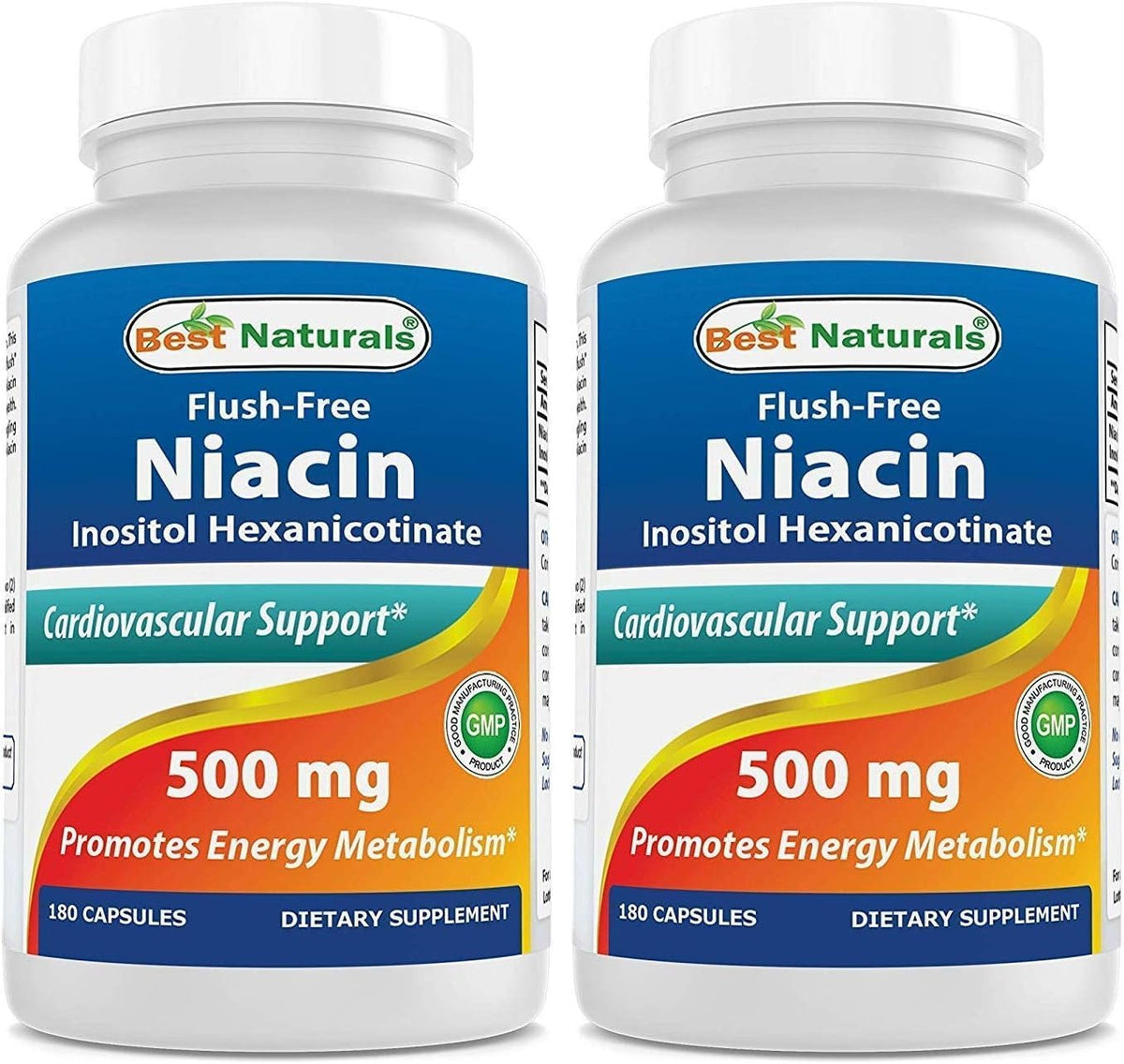 Best Naturals Flush-Free Niacin Inositol Hexanicotinate 500 mg, 180 Capsules - görsel 8