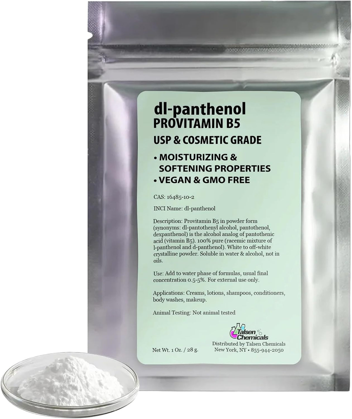 Provitamin B5 Powder dl-Panthenol DIY Panthenol Solution and Panthenol for Hair and Skin Moisturiser (56 g) - görsel 2