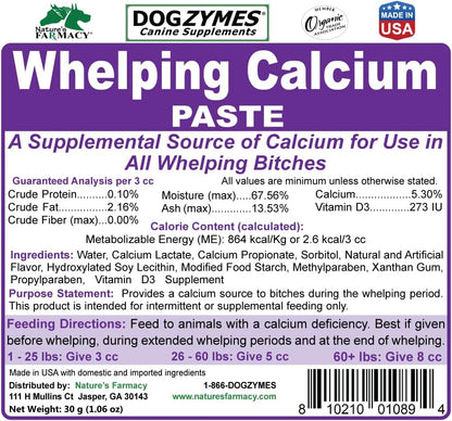 Canine Whelping Calcium Paste with Vitamin D3 - Dogzymes