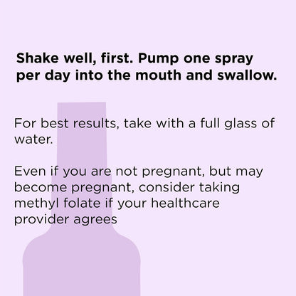 nbpure Methylfolate Vitamin B9 Spray, Liquid Folate Spray, 30 ml