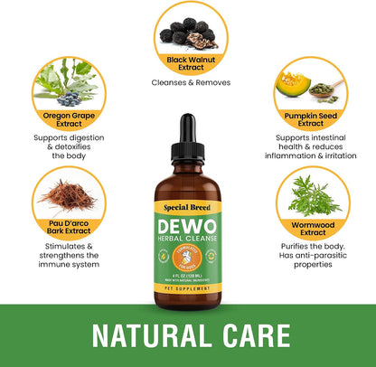 Natural Intestinal Defence for Dogs, Herbal Cleanse with Wormwood, Black Walnut – Digestive Support Promotes Gut Health & Flora Balance, Advanced Broad Spectrum Formula – Made in the USA, 4 fl oz (118 ml)