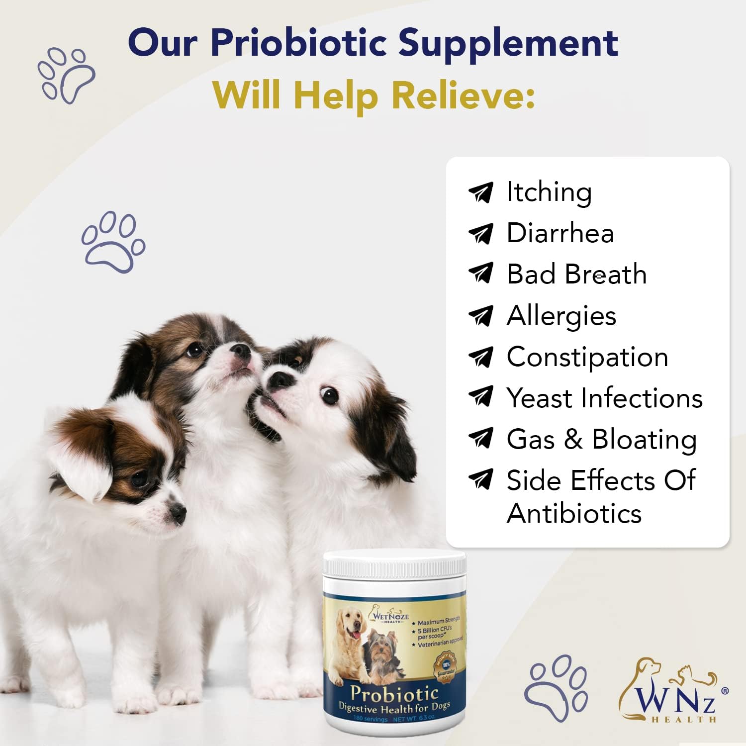 Probiotics for Dogs Digestive Health (Chicken & Bacon) - Probiotic Powder for Dogs - görsel 5