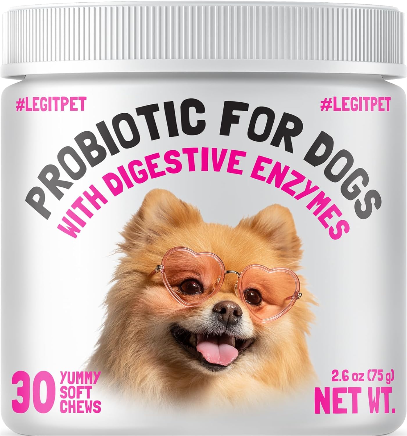 LEGITPET Probiotics for Dogs - Digestive Enzymes & Prebiotics - 30 Soft Chews - görsel 1