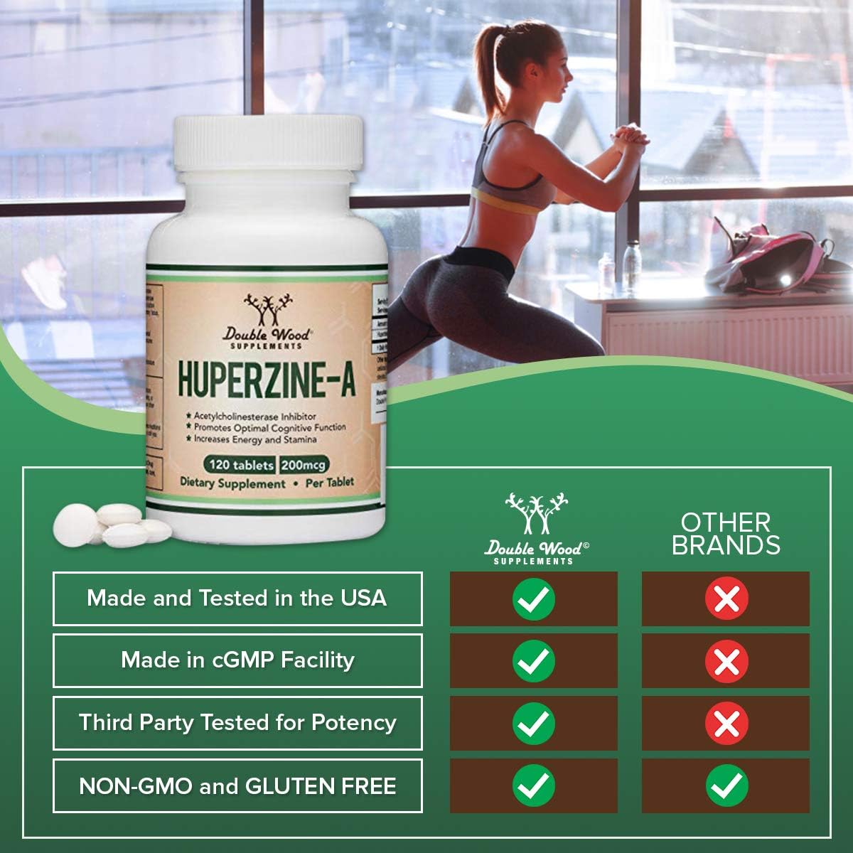 Huperzine A 200mcg (Third Party Tested) - 120 Tablets - görsel 7