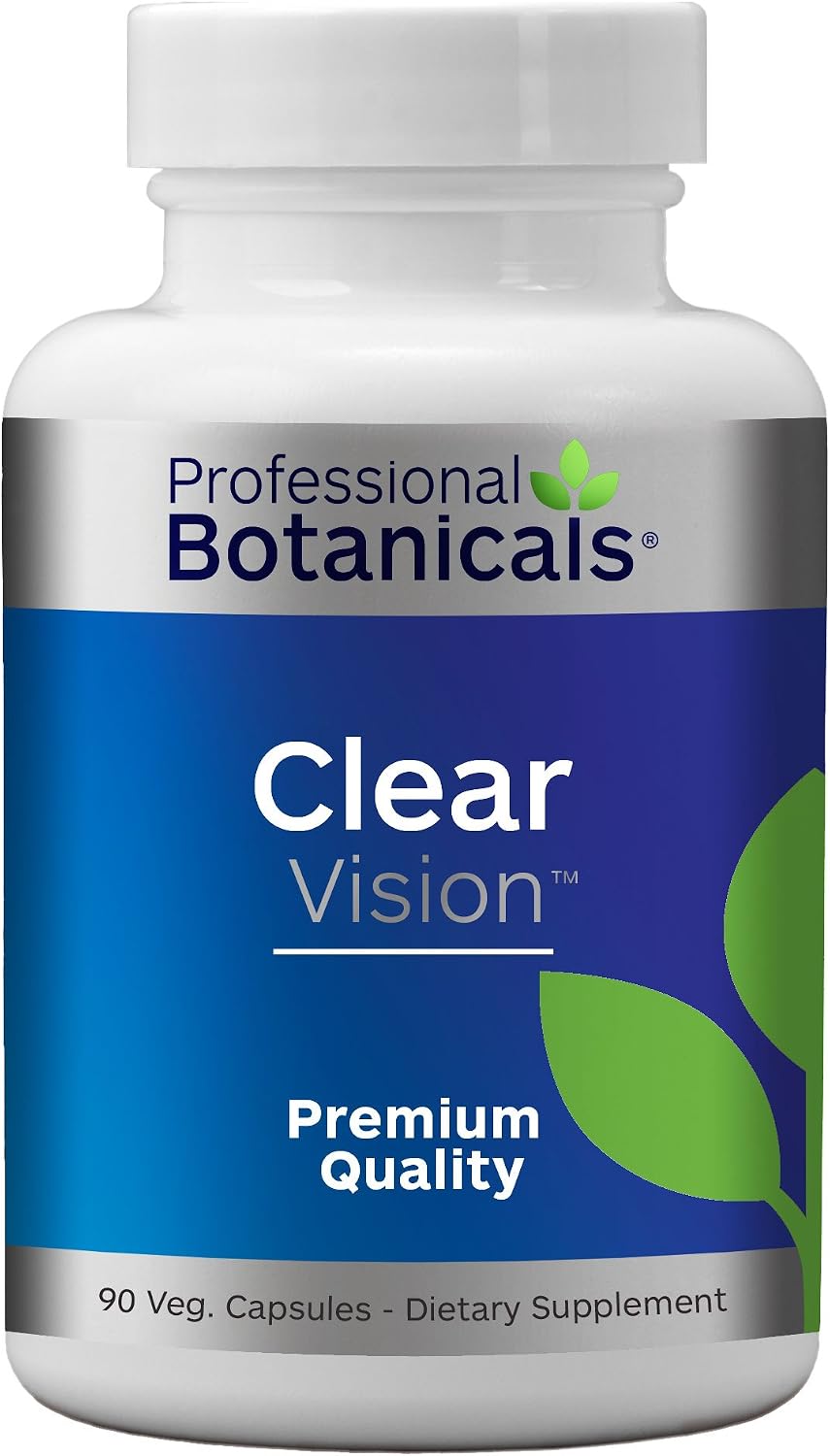 Professional Botanicals Clear Vision Eye Supplements - Lutein, Zeaxanthin for Eye Strain & Dry Eyes – 90 Capsules - görsel 1