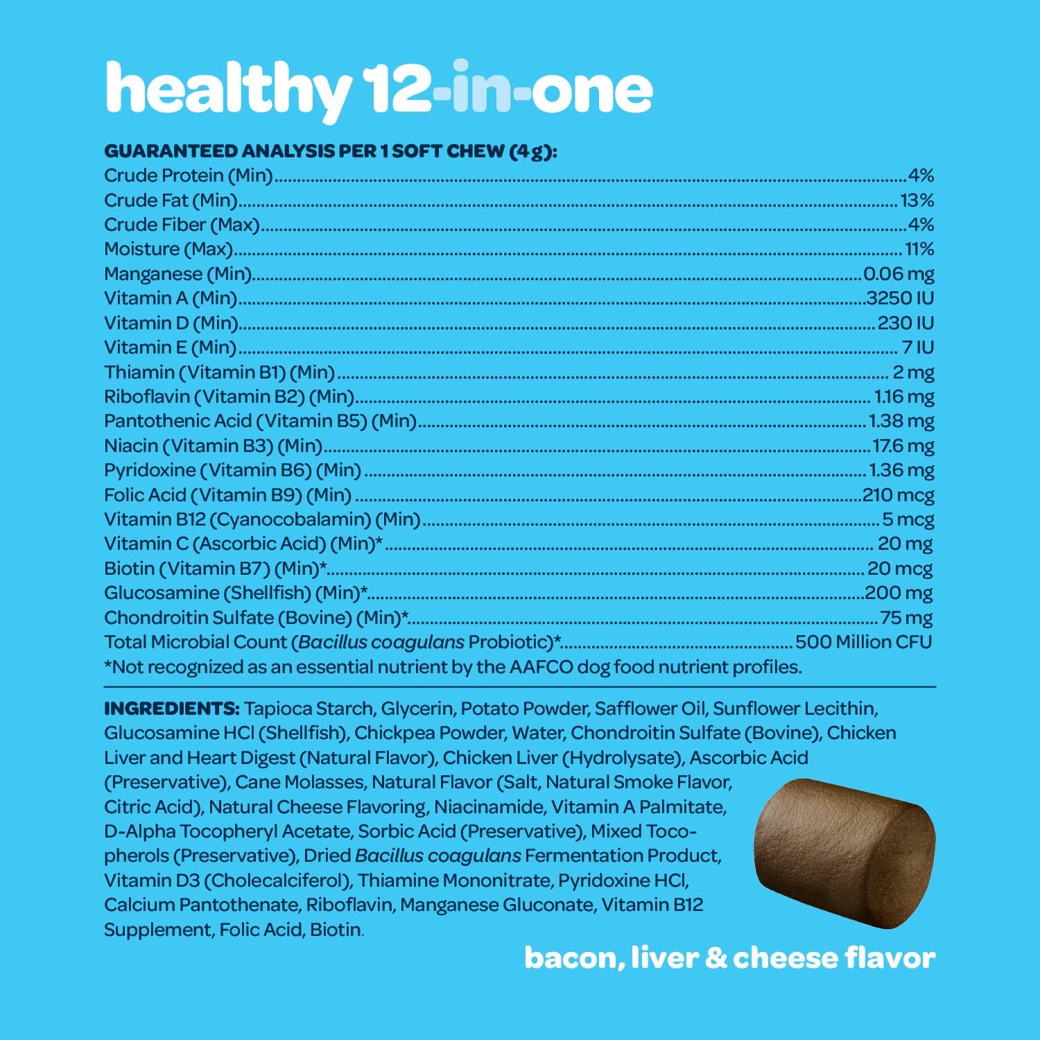 12-in-1 Complete Multivitamin for Dogs - 60 Chews - görsel 3