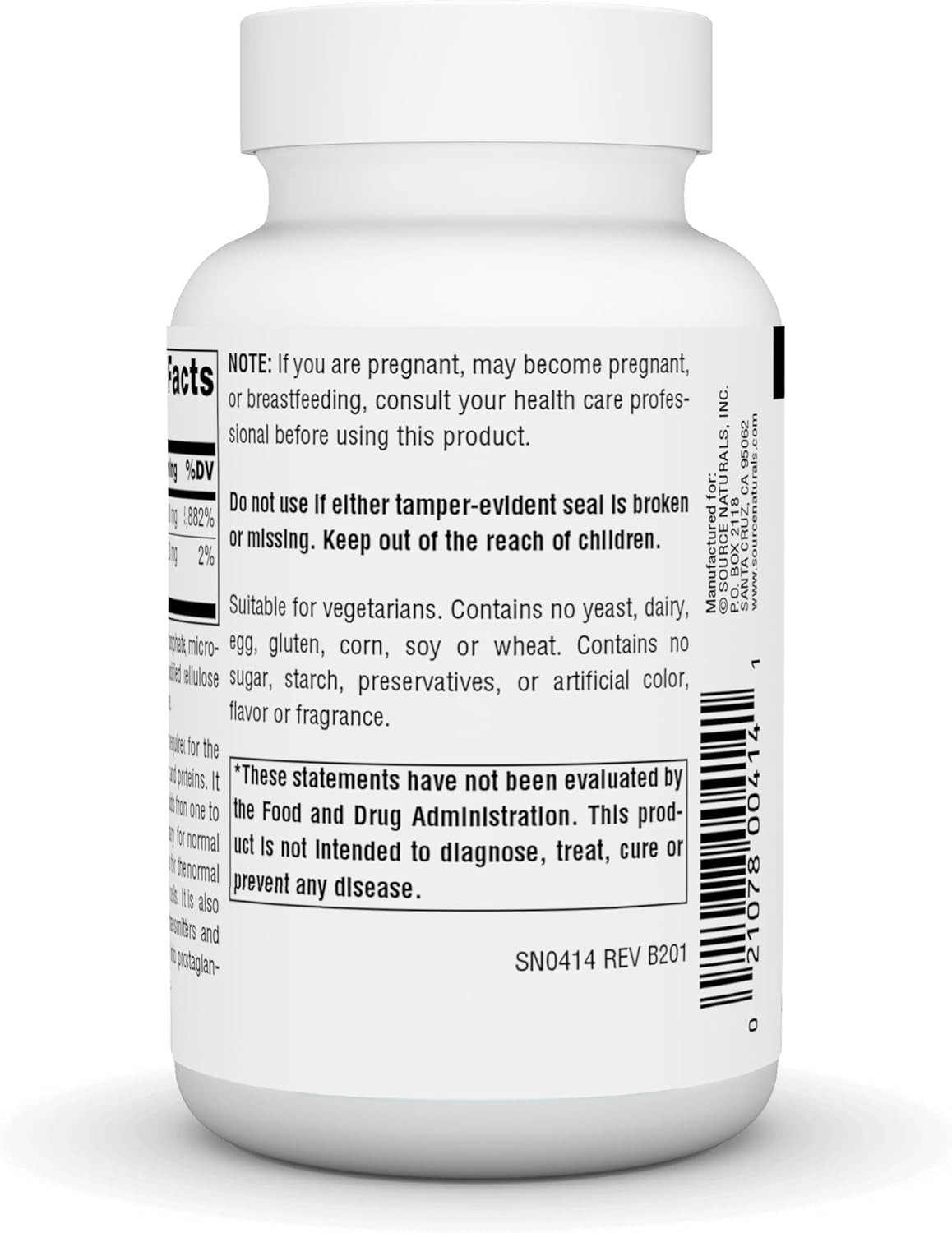 Source Naturals Vitamin B6, 100 mg, for Immune Support – 250 Tablets - görsel 3