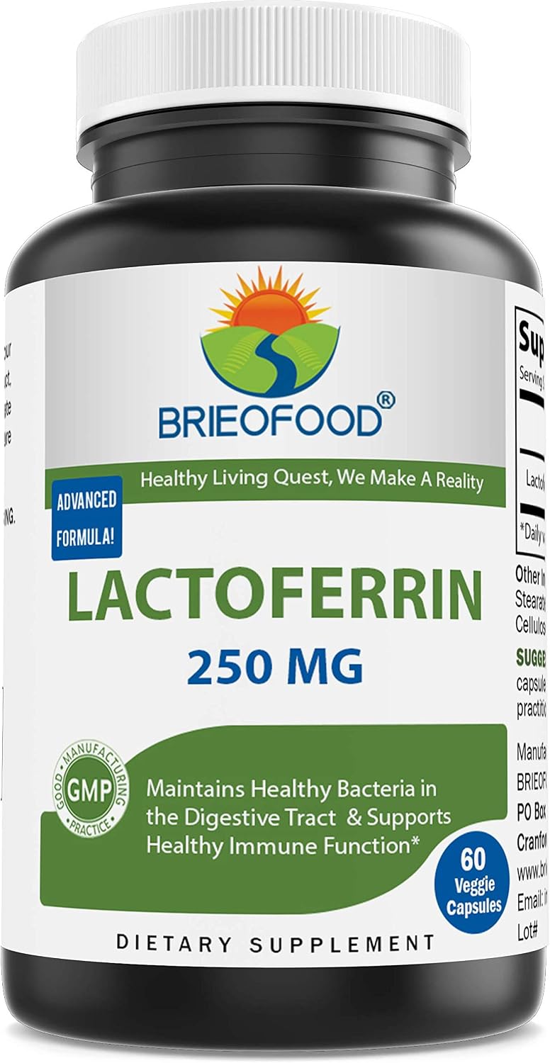 Brieofood Lactoferrin 250 mg – 60 Veggie Capsules - görsel 1