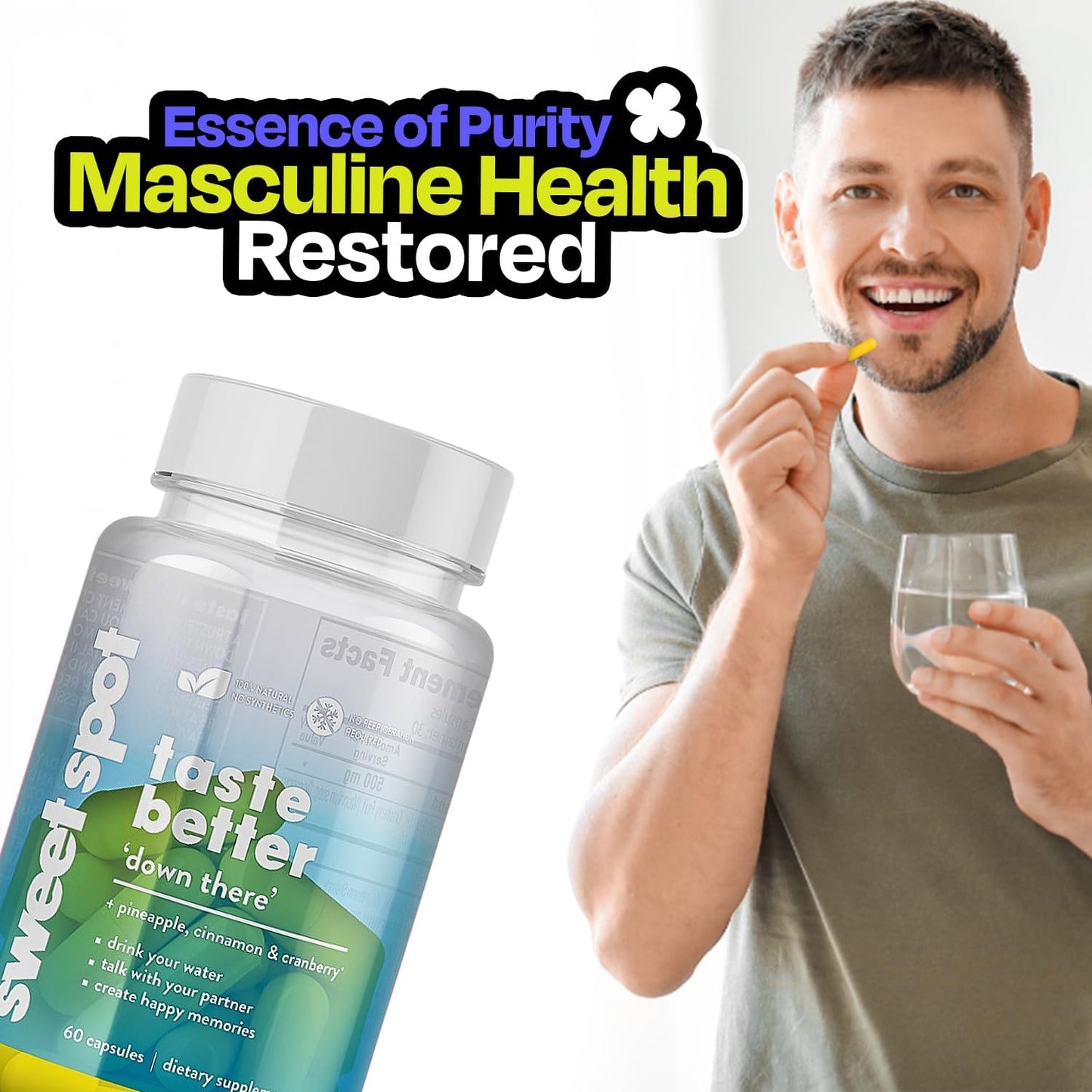 Pineapple Probiotics for Men – 625mg Sweet Spot Formula, 60 Capsules - görsel 7